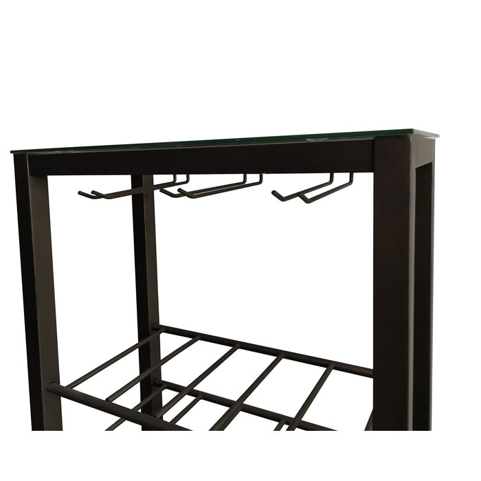 Latitude Run® Demarcos 20 Bottle Floor Wine Bottle & Glass Rack in